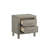 Carthage Wood Modern 2-Drawer Nightstand, Gray