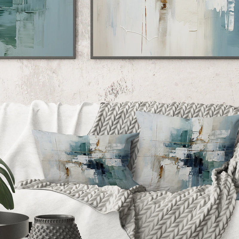 Coussin Subtle Serenity I - Abstract Collages