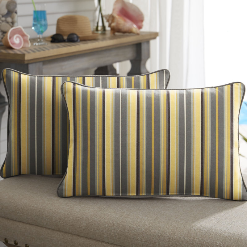  Sunbrella Lumbar Indoor/Outdoor Pillow, 13"H x 20"W