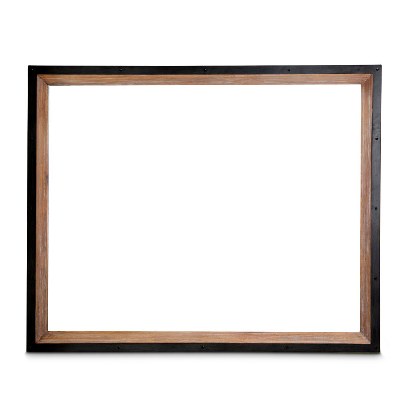 Brooklyn Walk Wood & Metal Wall Accent Mirror - Burnt Umber