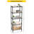 5 Tier Metal Wire Shelving Unit In Black, Suitable For Living Room, Bedroom, And Laundry, With 5.12 - Inch Vertical Poles 1.18 1.37 Shelves, Heavy Duty Design, Easy Tool Assembly, Baked Paint Scratch