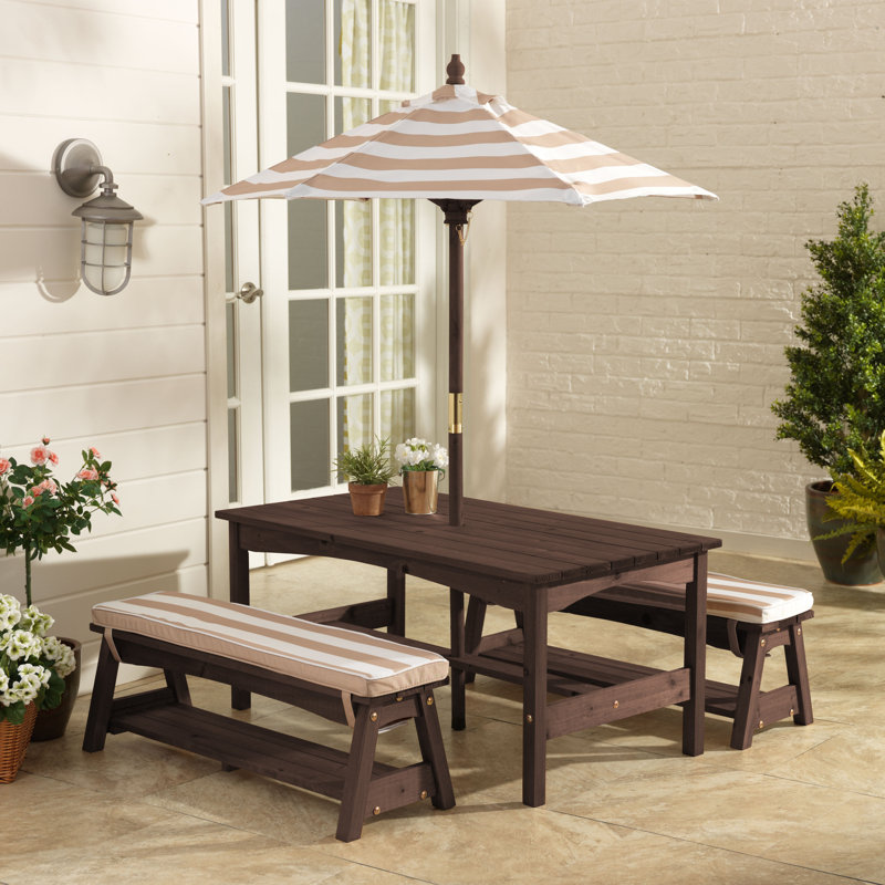 Gladwin 2 - Person Seating Group, Dark Brown, Beige/White