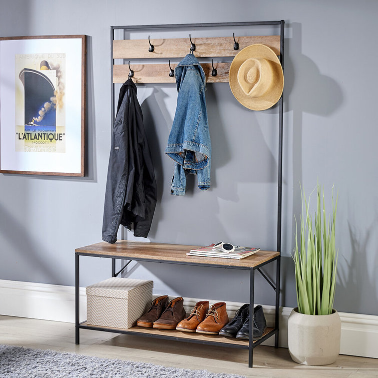 shoe storage industrial hall tree