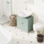 Armoire de meuble-lavabo sous le lavabo avec 2 portes et tablette réglable (sans lavabo de salle de bain)-126590491