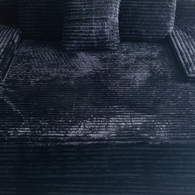 Très grande chaise longue d'intérieur Eliam, Noir
