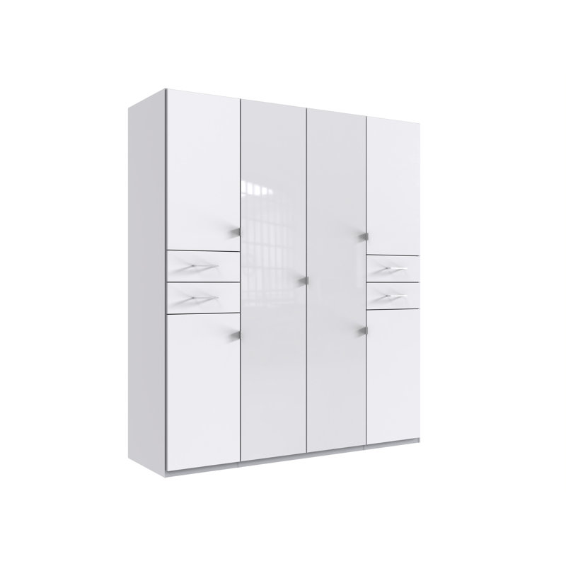 Ramont 6 Door Manufactured Wood Wardrobe, White