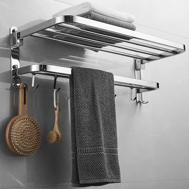 Porte-serviettes mural pliable