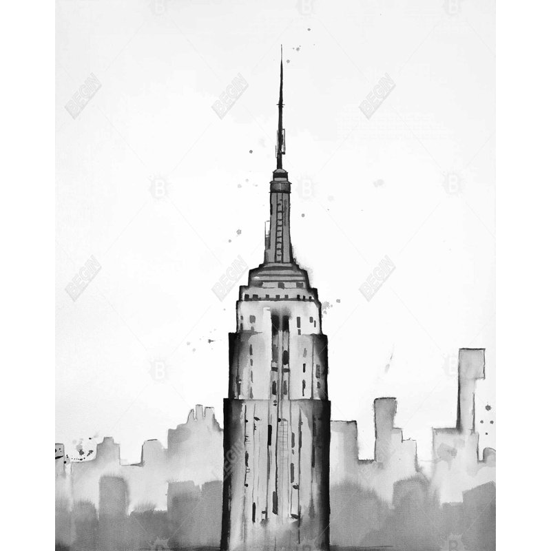 Empire State Building Black & White Canvas | Home Decor
