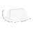 OUKANING 6Pcs Rectangular Clear Food Display Cover for Half Size 1/2 Chafing Dish