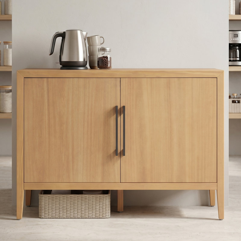 Garde-manger 47 po avec tablettes réglables, Naturel