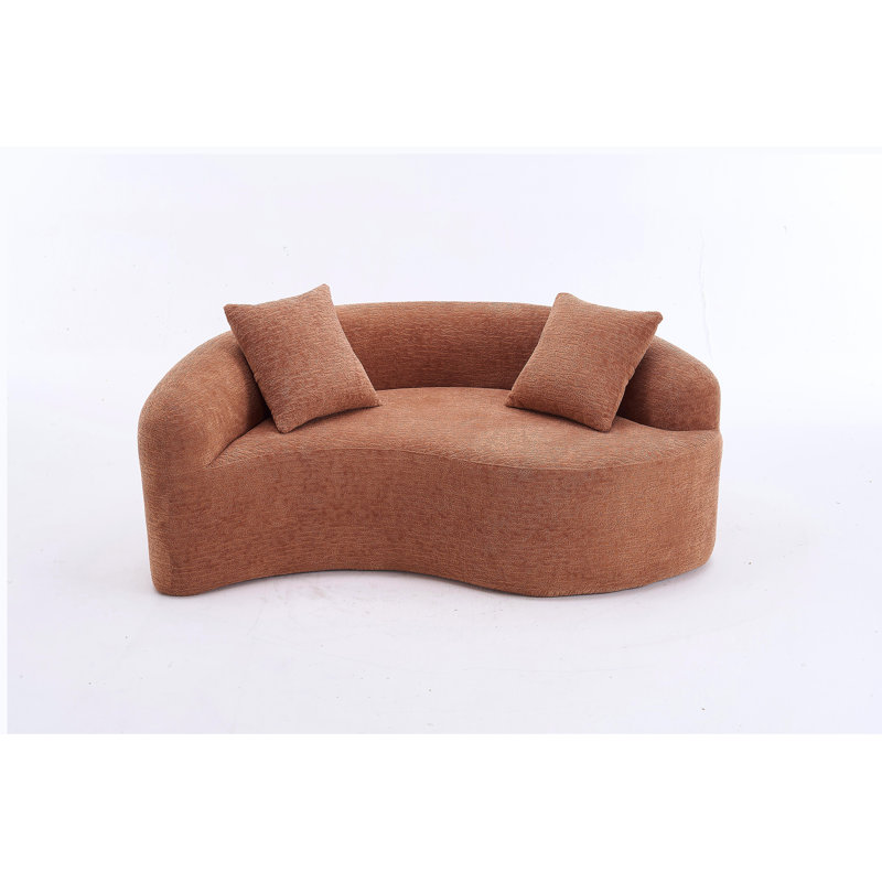 Canapé modulaire S-Curved Chenille, Corail