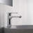 Modern Single Handle Bathroom Faucet – Single Hole Vanity Sink Faucet with High Arc Spout, Drip-Free Cartridge & Water Supply Hose-36585965