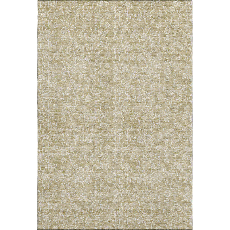 Premium Machine Washable Prisco Beige Rug, Rectangle 9' x 12'