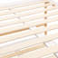 Lit superposé avec fenêtres de toit, tableau noir et rangement, lit double sur plateforme, finition en bois naturel blanc, garde-corps à profil bas, structure en 3 étapes pour dormir-2005677066