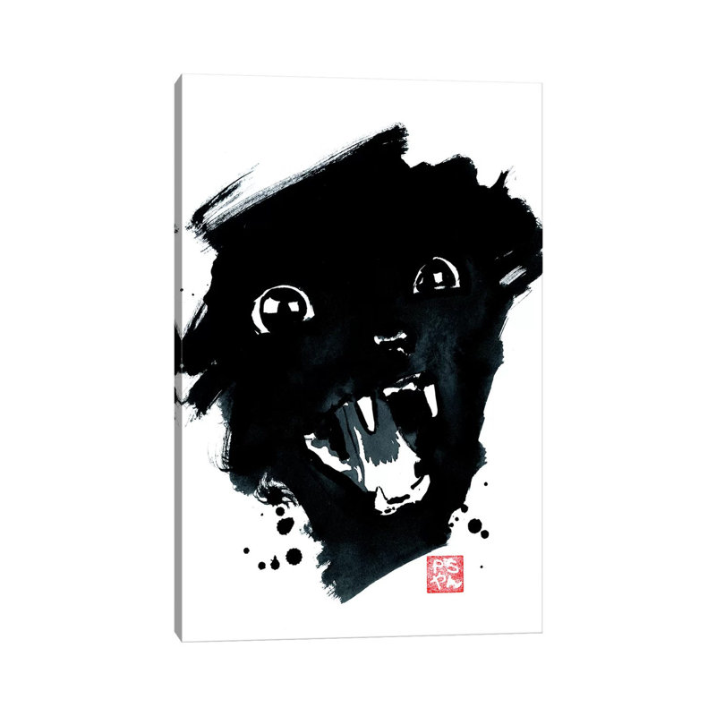 Screaming Cat by Péchane - Print on Canvas, Wrapped Canvas, 101.6 cm H x 66.04 cm W x 3.175 cm D