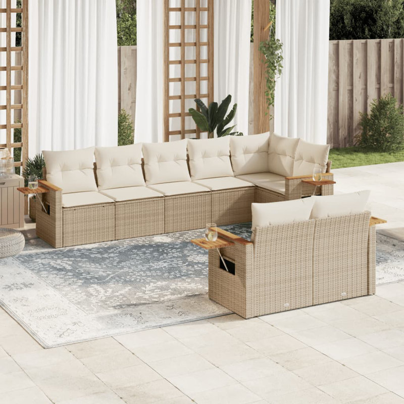  Patio Sofa Set Beige