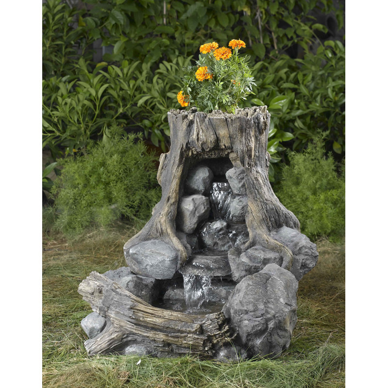 Fontaine en résine/fibre de verre et roche