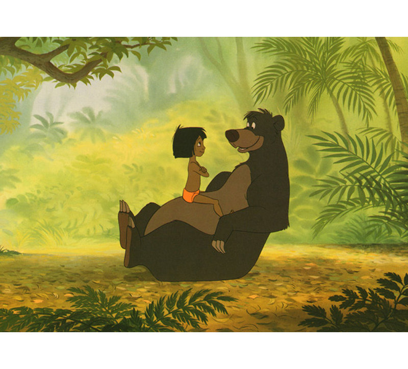 Mowgli et Baloo, H 13 po x l 18 po