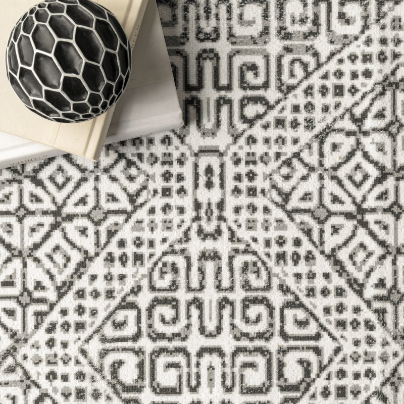 Hart SpinClean Abstract Tribal Machine Washable Area Rug, Round 6'