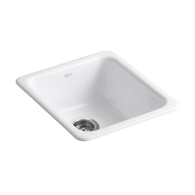 IronTones 17" L x 18-3/4" W x 8-1/4" Top-Mount/Under-Mount Single-Bowl Kitchen Sink