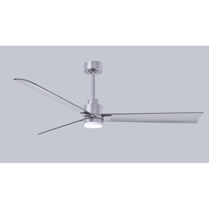 Ventilateur de plafond Alessandra, Nickel brossé, Nickel brossé, 56"
