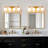 4-Light Dimmable Vanity Light For Bathroom Mirror Up/Down Mount With Glass Shape-389203670
