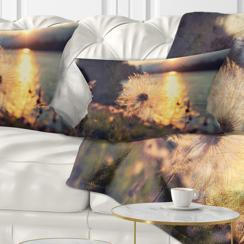 Coussin lombaire floral en coton arctique