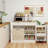 White Kitchen Trash Can Storage Cabinet With 2 Drawers, Tilt-out Bin & Adjustable Shelves – Multi-functional Organizer For Kitchen, Dining Room & Living Room