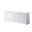Meuble-lavabo double avec comptoir en quartz blanc-110912863
