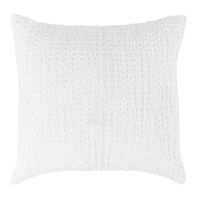 Claire Natural Standard Sham, Euro, White