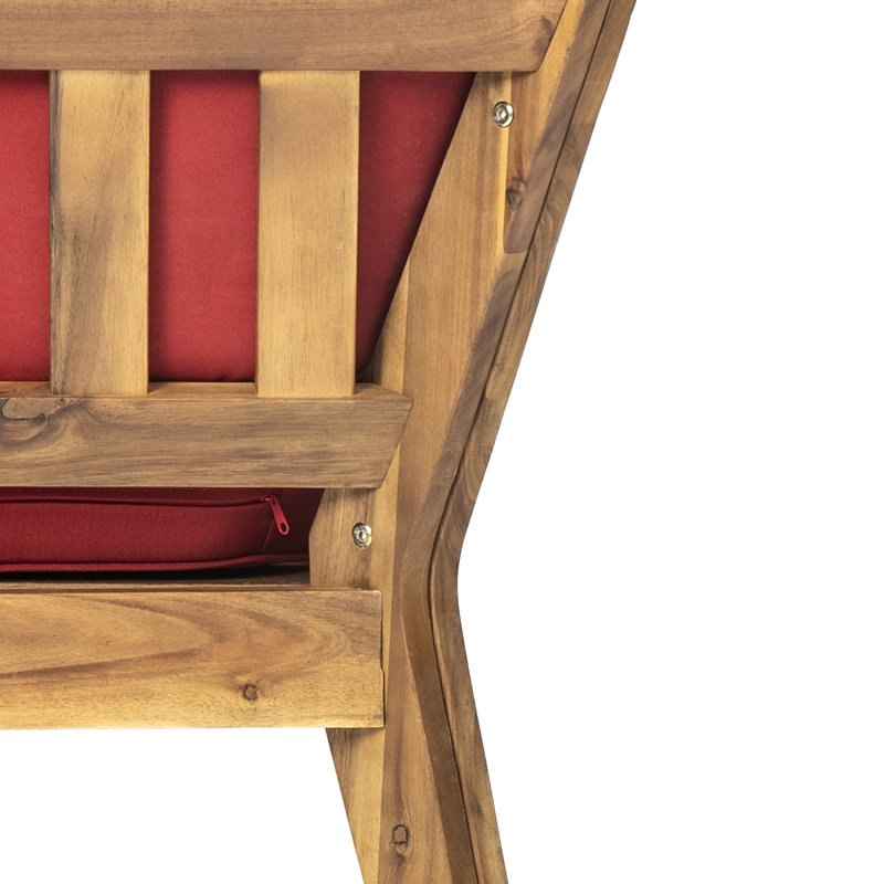 Table en bois rouge - travail à lattes fines, matériau de coussin d'eau, structure de café modulaire multicolore, sièges, coussins,