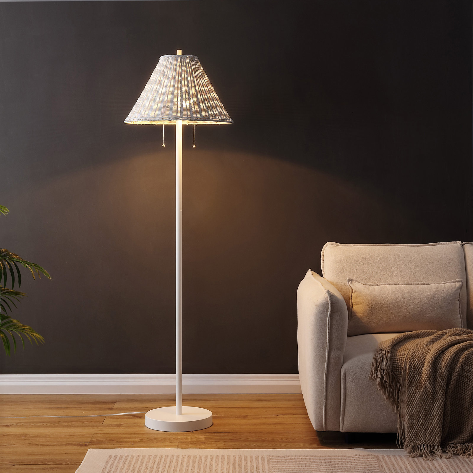 Igby 61'' Floor Lamp, White