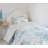 Ambesonne Marble Print Bedspread Set Soft Ottoman Pale Blue Grey Mint