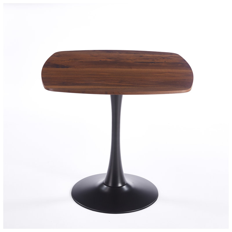 Table de salle à manger moderne en noyer - Petite table de cuisine compacte 31,5 pouces, 28.93"H x 31.5"L x 31.5"W