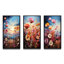«Purple Wildflowers Symphony», 3 pièces sur toile-1914699528-1914699535