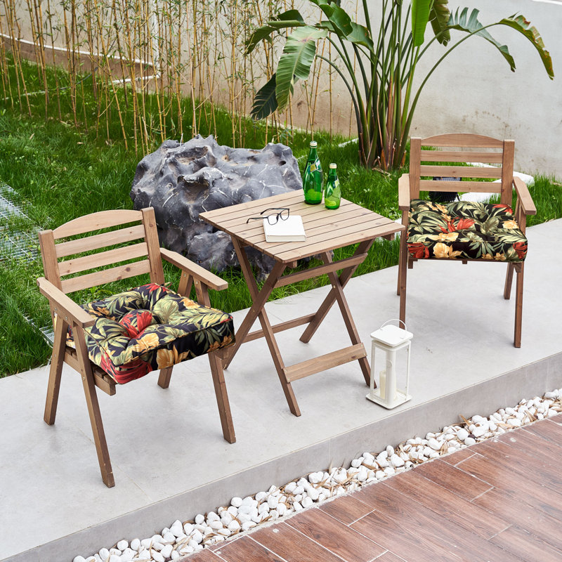 Outdoor 4.7'' Dining Chair Chair Pad, Dark Gray