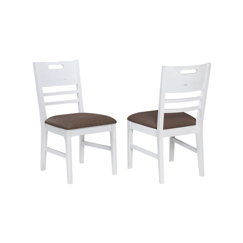 Chaise rembourrée en bois massif avec poignée et dossier