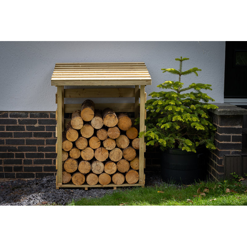 96cm W x 82.3cm D Solid Wood Log Store