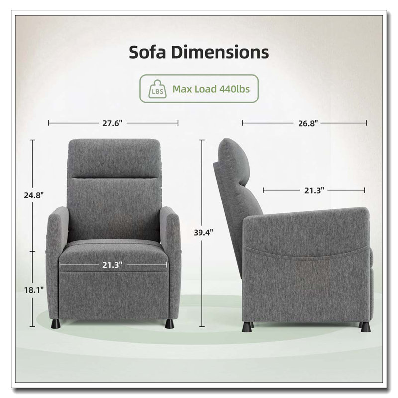 Fauteuil inclinable électrique, Gris clair