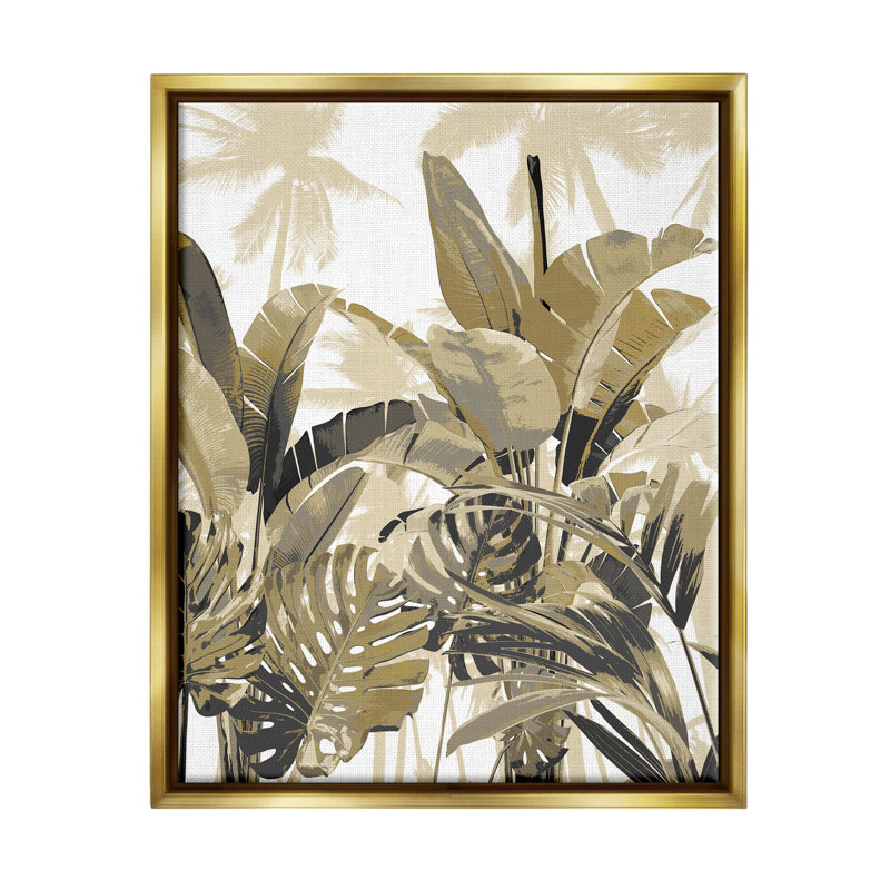 «Tropical Layered Summer Palms», art mural encadré par Kristen Drew, H 21 po x l 17 po x P 1,7 po
