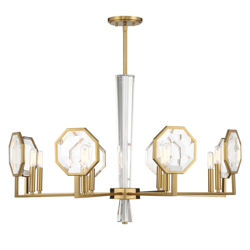Leighton 8-Light Chandelier in Warm Brass