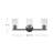 3-Light Bath Vanity Fixture with Clear Ribbed Glass-1106000906