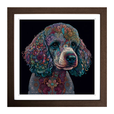 Poodle Paisley - Framed Print