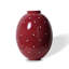 Vases de table en céramique rouge à pois faits à la main