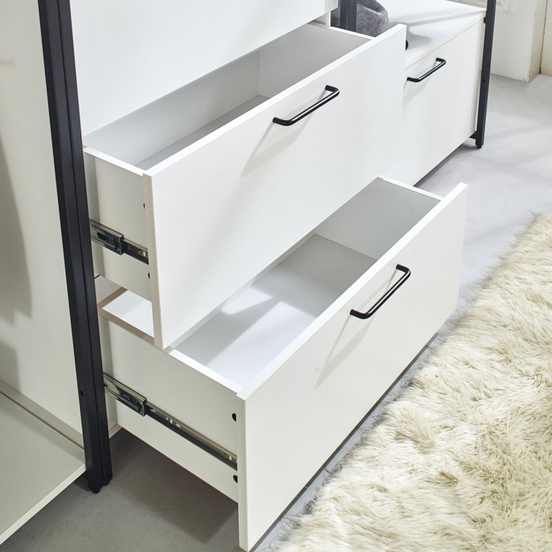 Armoire à cadre en métal - options de rangement en profondeur, et, chaleur de l'eau, protection contre les égratignures, panneau d'entrée blanc E0, capacité supplémentaire,