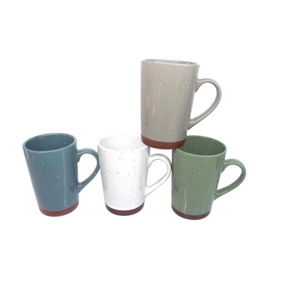 Ebern Designs 4PC 17OZ ENSEMBLE DE TASSE DANS UNE BOÎTE D'AFFICHAGE EN BOÎTE D'EXPÉDITION BRUN