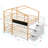 Full over Full Bunk Bed (White, Natural)