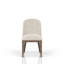 Ensemble de 2 chaises rembourrées cacao et ivoire