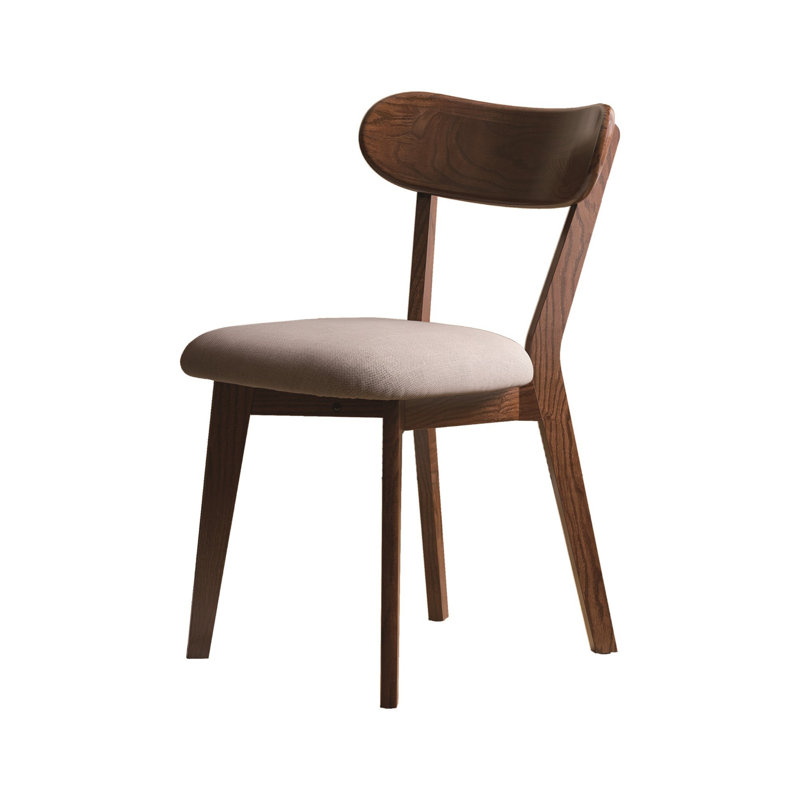 Dining Chair, Walnut, 1, Gray