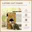 Lit pour chat surélevé multi-couches avec trois coussins secret et quatre coussins confortables - Tour chaton tissée à la main pour un repos reposant